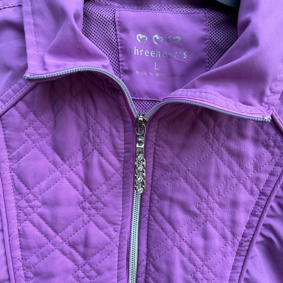 Three Hearts | Light Purple Zip-Up Jacket - Picture 3 of 3